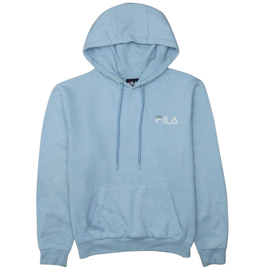 Fila Men's Blue Pullover Hoodie L Embroidered Logo Sweatshirt