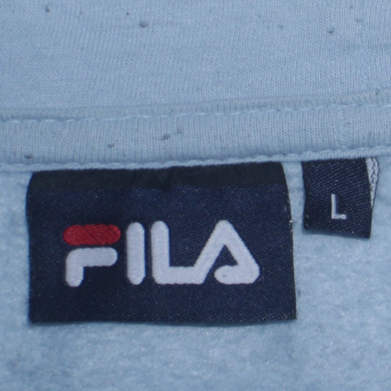 Fila Men's Blue Pullover Hoodie L Embroidered Logo Sweatshirt
