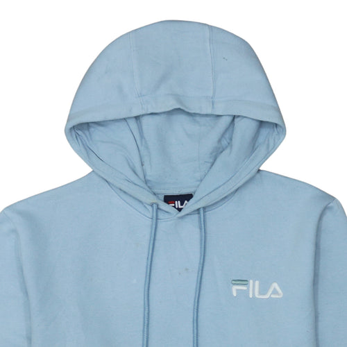 Fila Men's Blue Pullover Hoodie L Embroidered Logo Sweatshirt