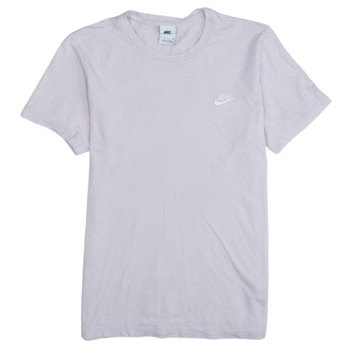 Nike Men's White Small Crew Neck Cotton Sports T-Shirt