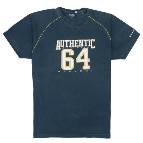 Champion Men's Blue Authentic 64 Graphic Crew Neck Short Sleeve T-Shirt XL