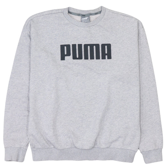 Puma Women Grey Crew Neck Logo Sweatshirt UK 12 M