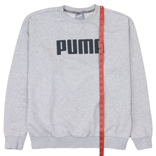 Puma Women Grey Crew Neck Logo Sweatshirt UK 12 M
