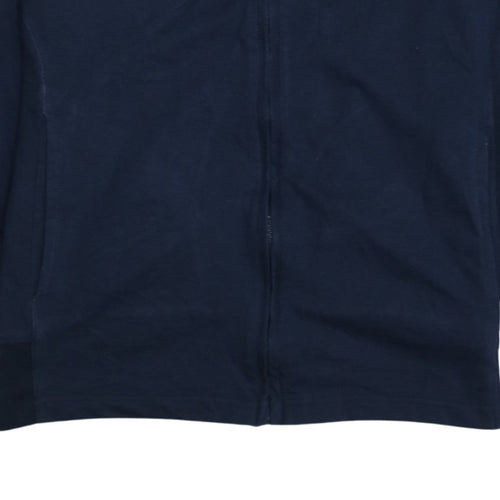 Umbro Women Navy Blue Full Zip Sweatshirt XL Cotton Blend Sportswear