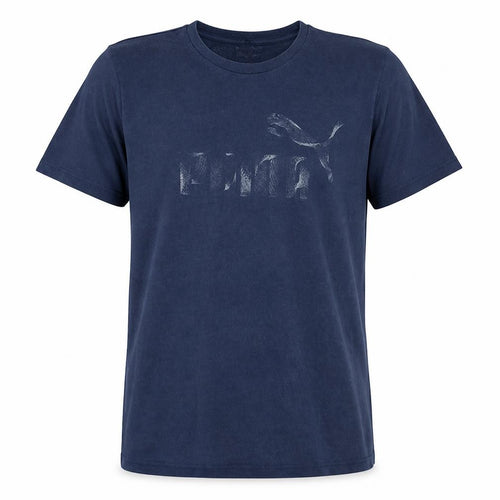 Puma Men's Navy Blue Crew Neck Short Sleeve T-Shirt Size L