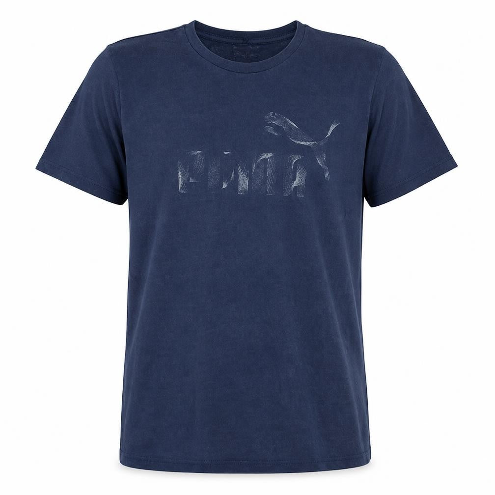 Puma Men's Navy Blue Crew Neck Short Sleeve T-Shirt Size L