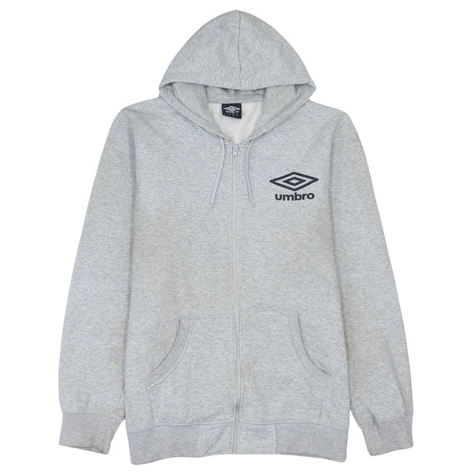 Umbro Men’s Grey XL Full Zip Hoodie with Logo and Pockets