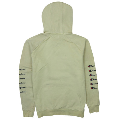 Champion Women's Beige Pullover Hoodie X-Small Logo Print