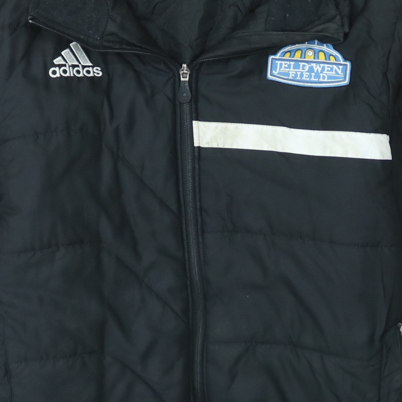 Adidas Men’s Black Hooded Puffer Jacket M Sports Winter Zip Up