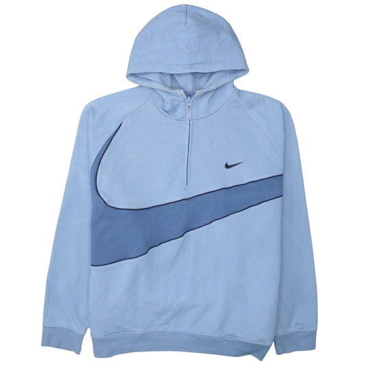 Nike Men's Blue 2XL Half Zip Hoodie Sweatshirt