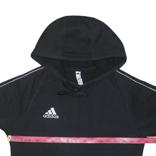 Adidas Men's Black XS Pullover Hoodie Embroidered Logo Sportswear