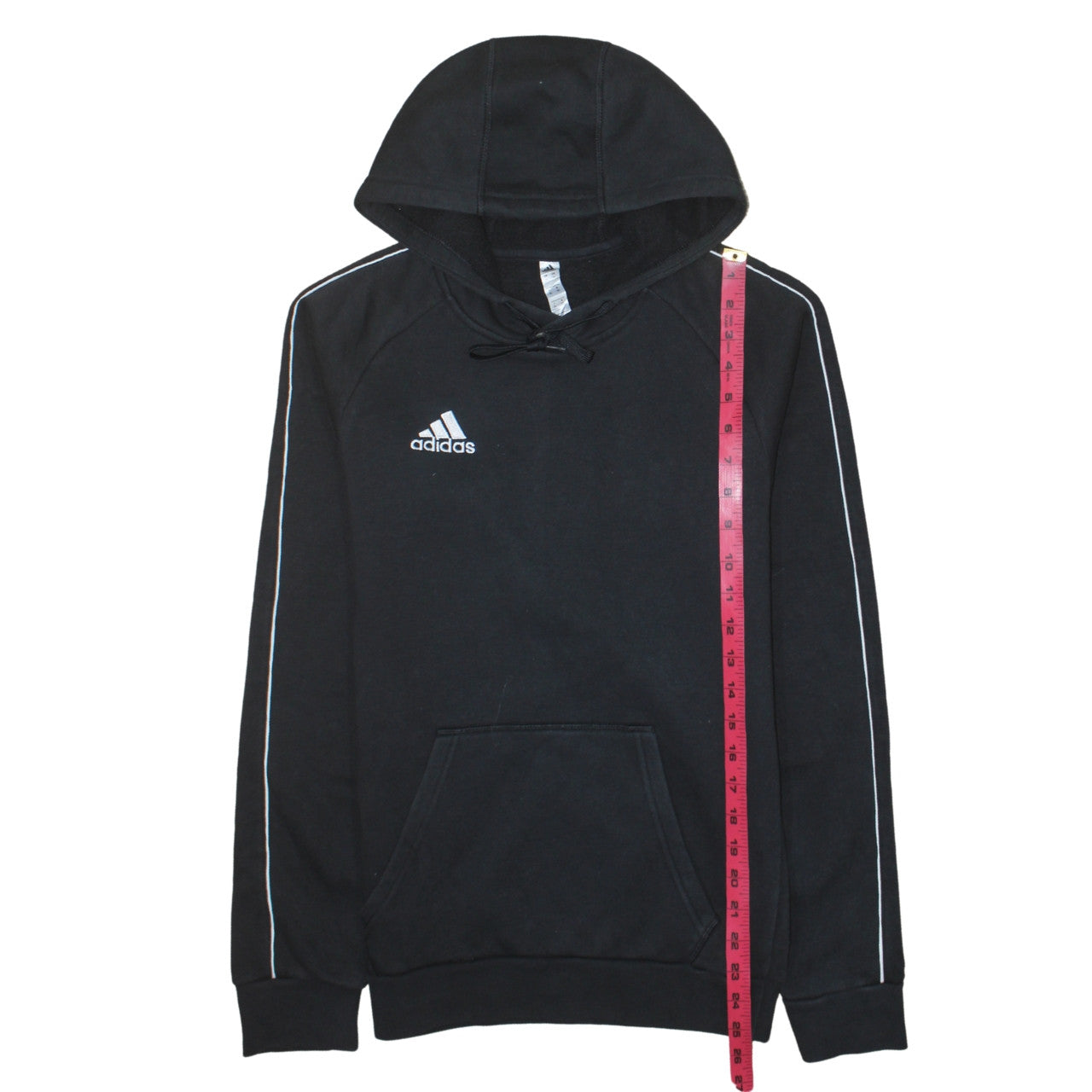 Adidas Men's Black XS Pullover Hoodie Embroidered Logo Sportswear