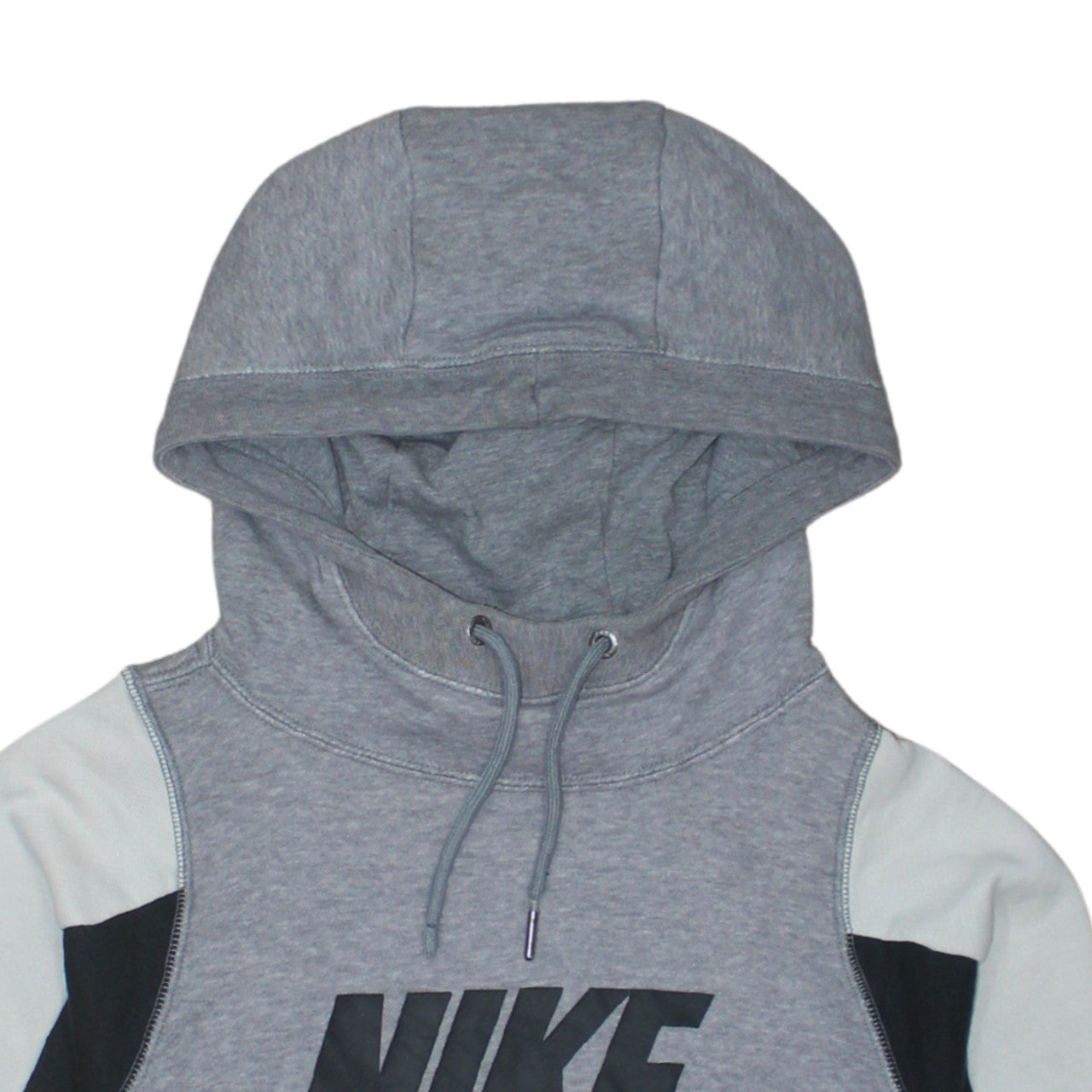 Nike Men's Grey Pullover Hoodie Small Logo Graphic Fleece