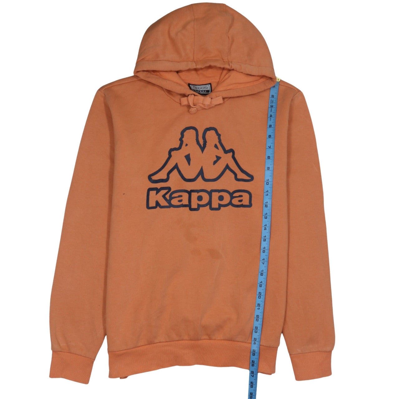 Kappa Men's Orange Hoodie Large Pullover Graphic Print Casual