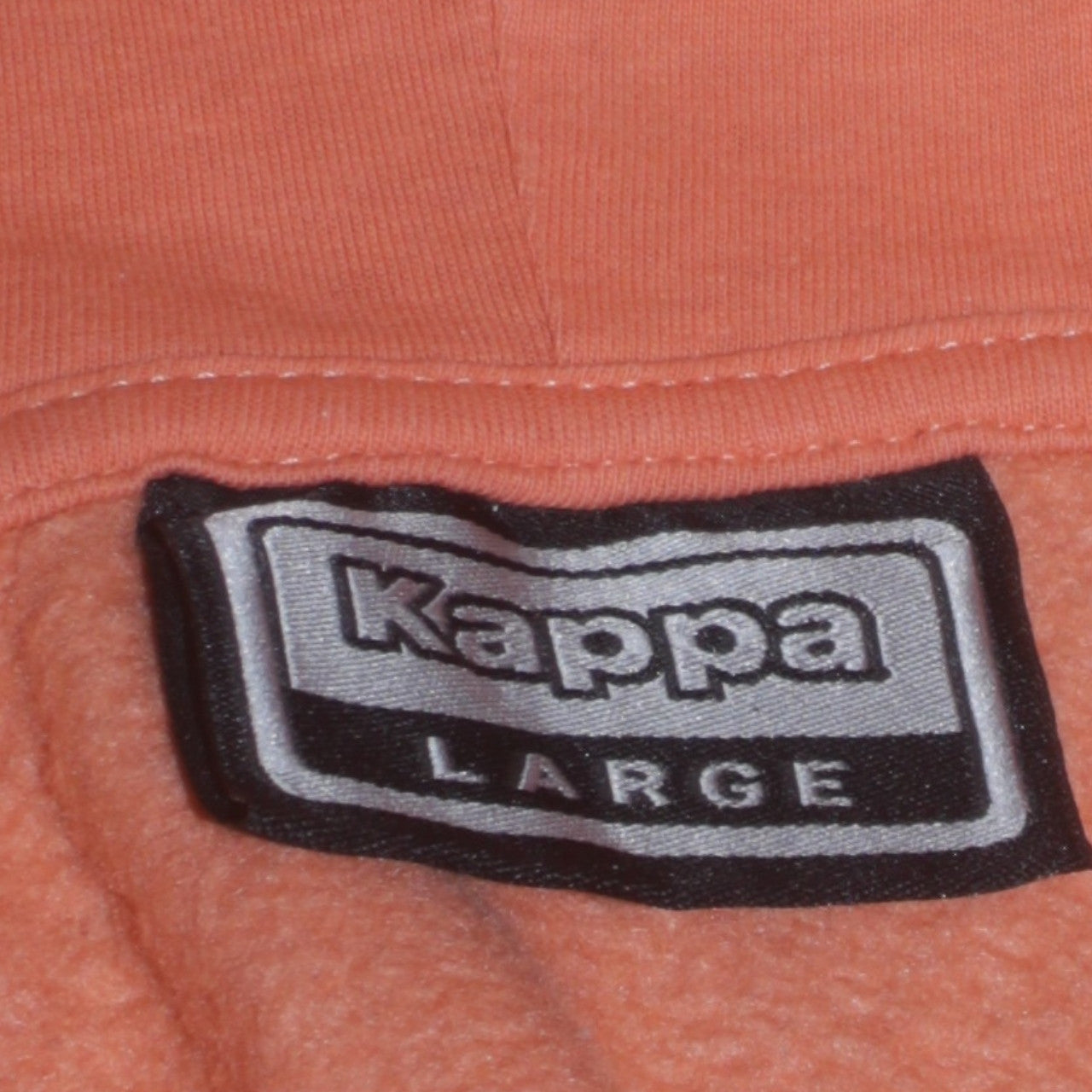 Kappa Men's Orange Hoodie Large Pullover Graphic Print Casual