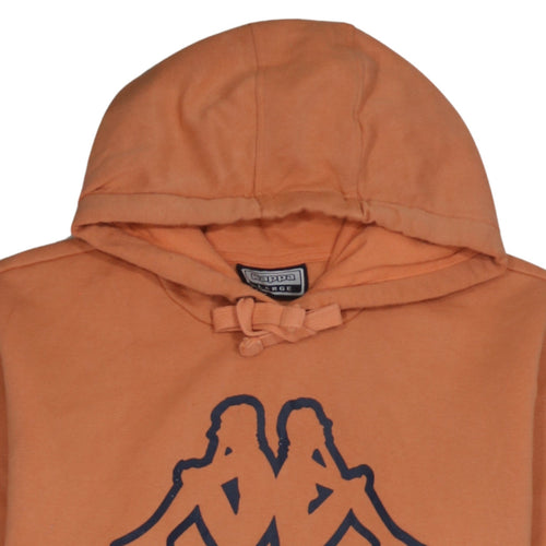 Kappa Men's Orange Hoodie Large Pullover Graphic Print Casual