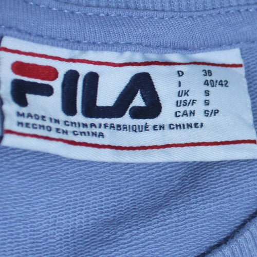 FILA Womens Blue Crew Neck Pullover Sweatshirt Size S