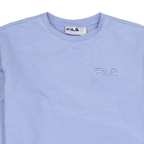 FILA Womens Blue Crew Neck Pullover Sweatshirt Size S
