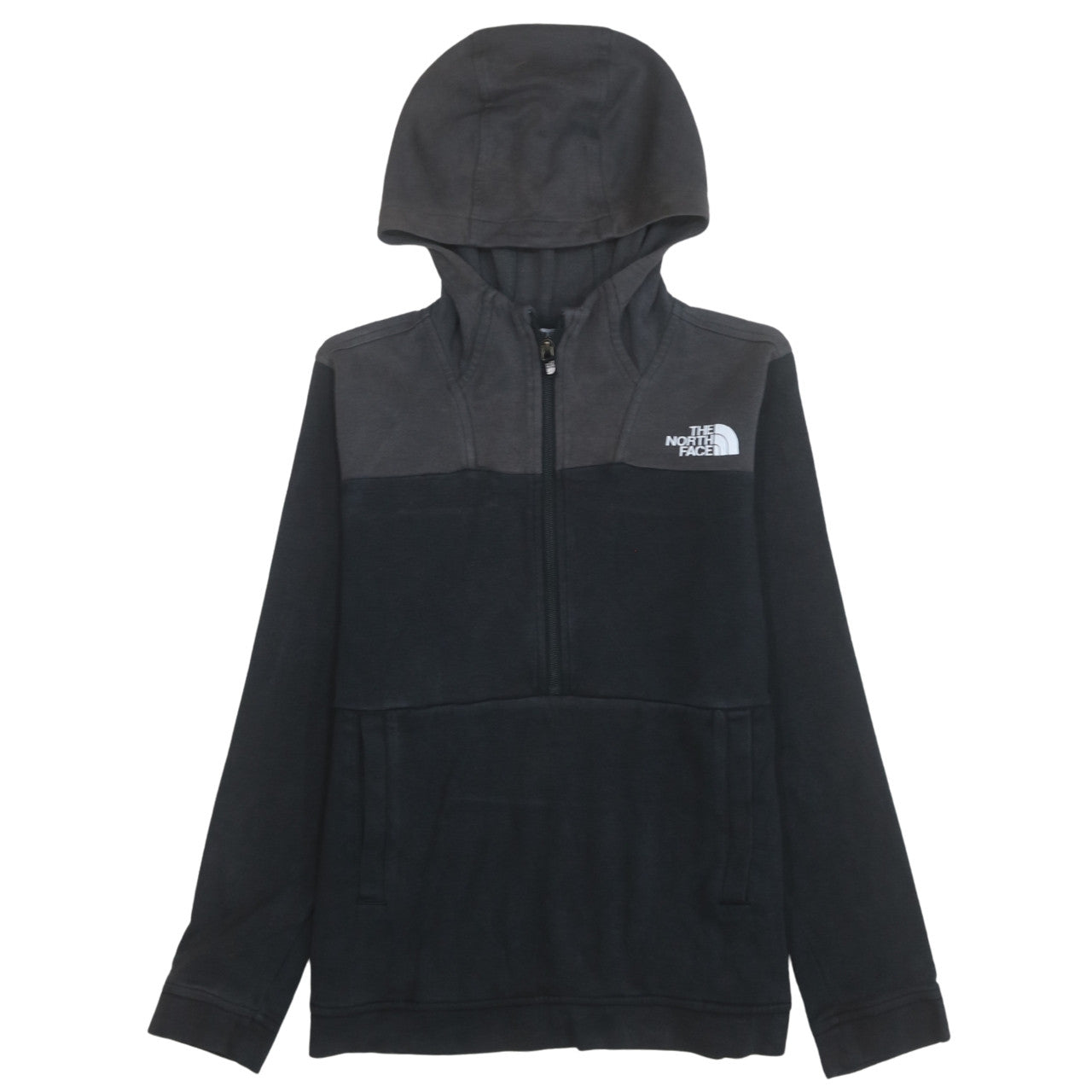 The North Face Boys Black 14 Years Half Zip Hooded Fleece Hoodie