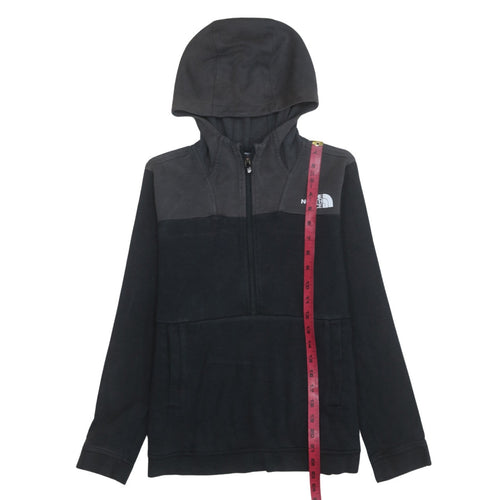 The North Face Boys Black 14 Years Half Zip Hooded Fleece Hoodie