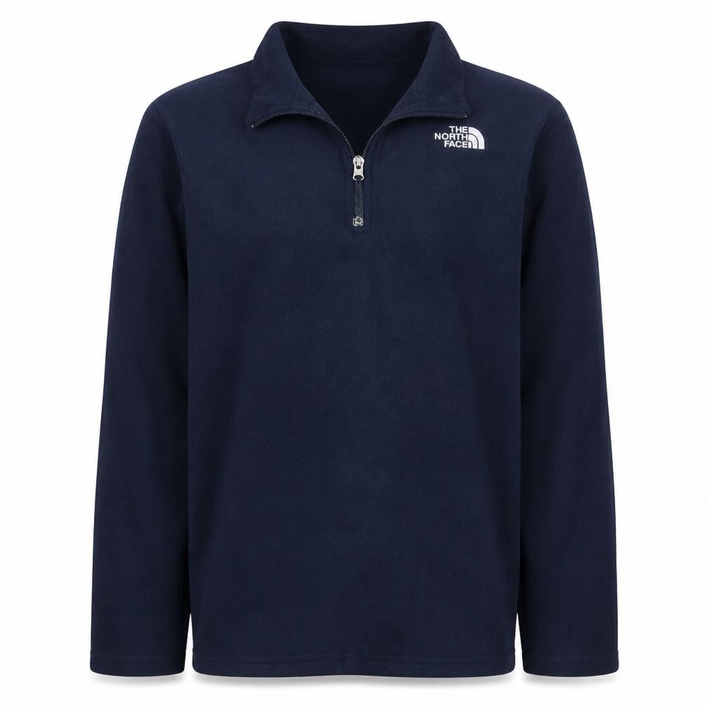 The North Face Boys Blue Fleece Sweatshirt XL 1/4 Zip Pullover Outdoor Warm
