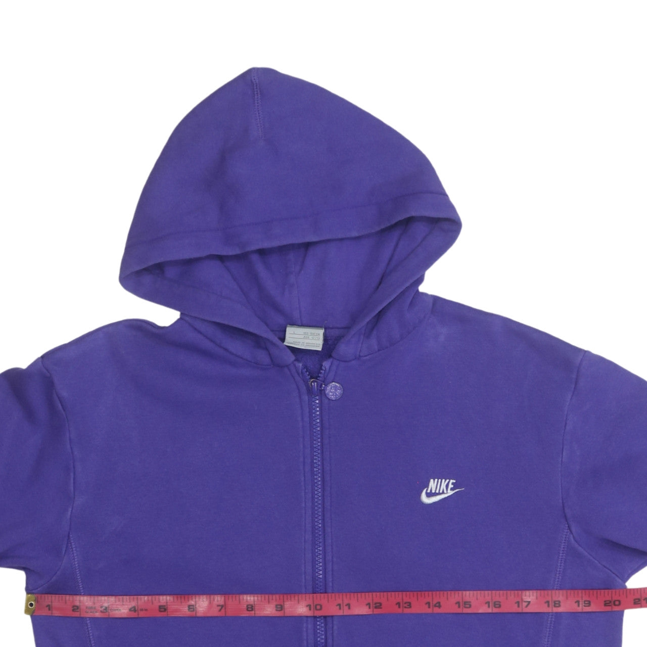 Nike Boys Purple Full Zip Hoodie Size 12-13 Years L Sportswear Cotton
