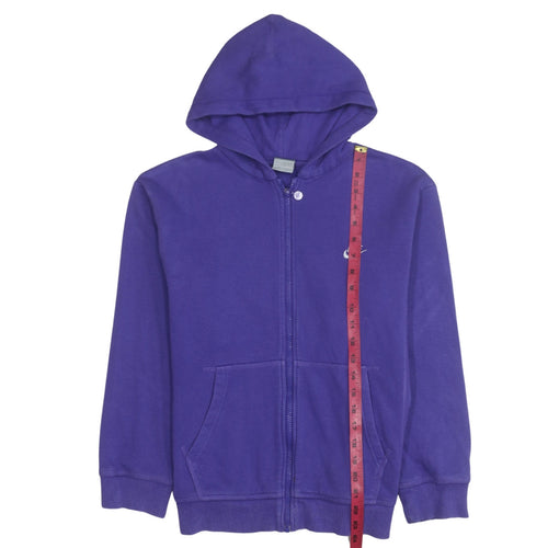 Nike Boys Purple Full Zip Hoodie Size 12-13 Years L Sportswear Cotton
