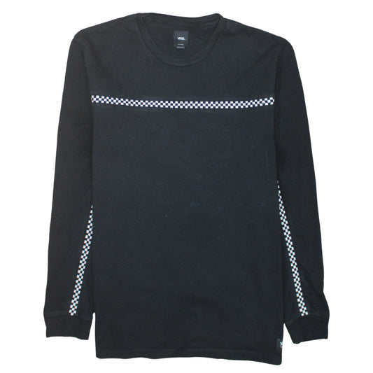 Vans Mens Black XL Long Sleeve Crew Neck Sweatshirt Checker Print
