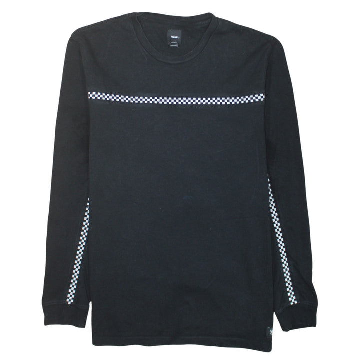 Vans Mens Black XL Long Sleeve Crew Neck Sweatshirt Checker Print