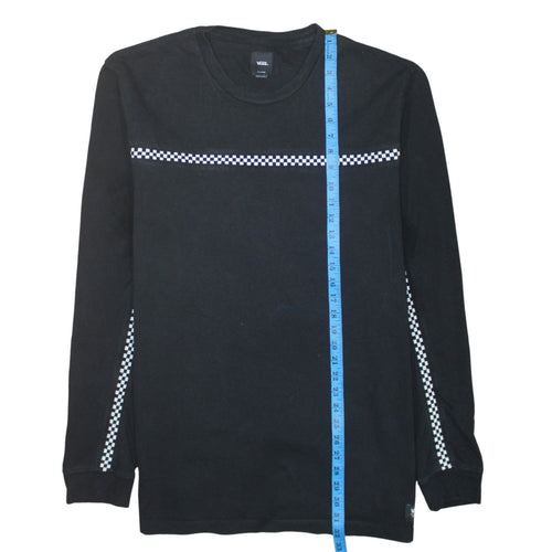 Vans Mens Black XL Long Sleeve Crew Neck Sweatshirt Checker Print