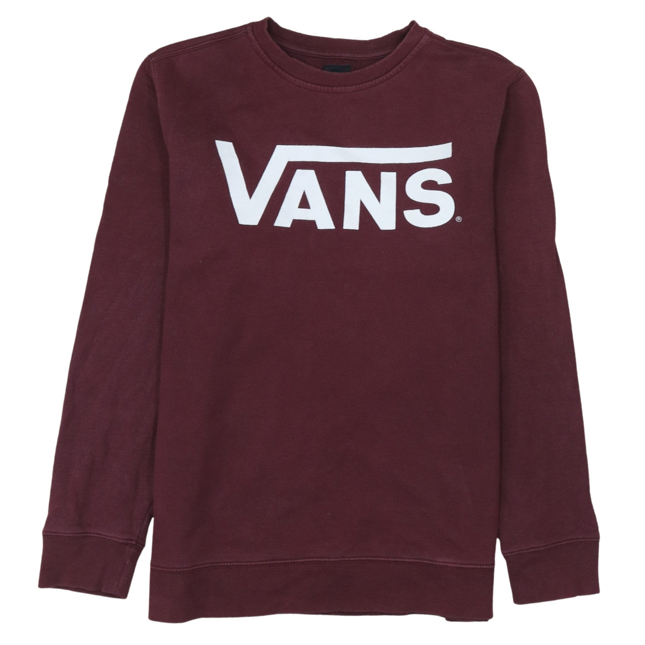 Vans Mens Red Logo Pullover Sweatshirt Size M