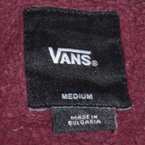 Vans Mens Red Logo Pullover Sweatshirt Size M