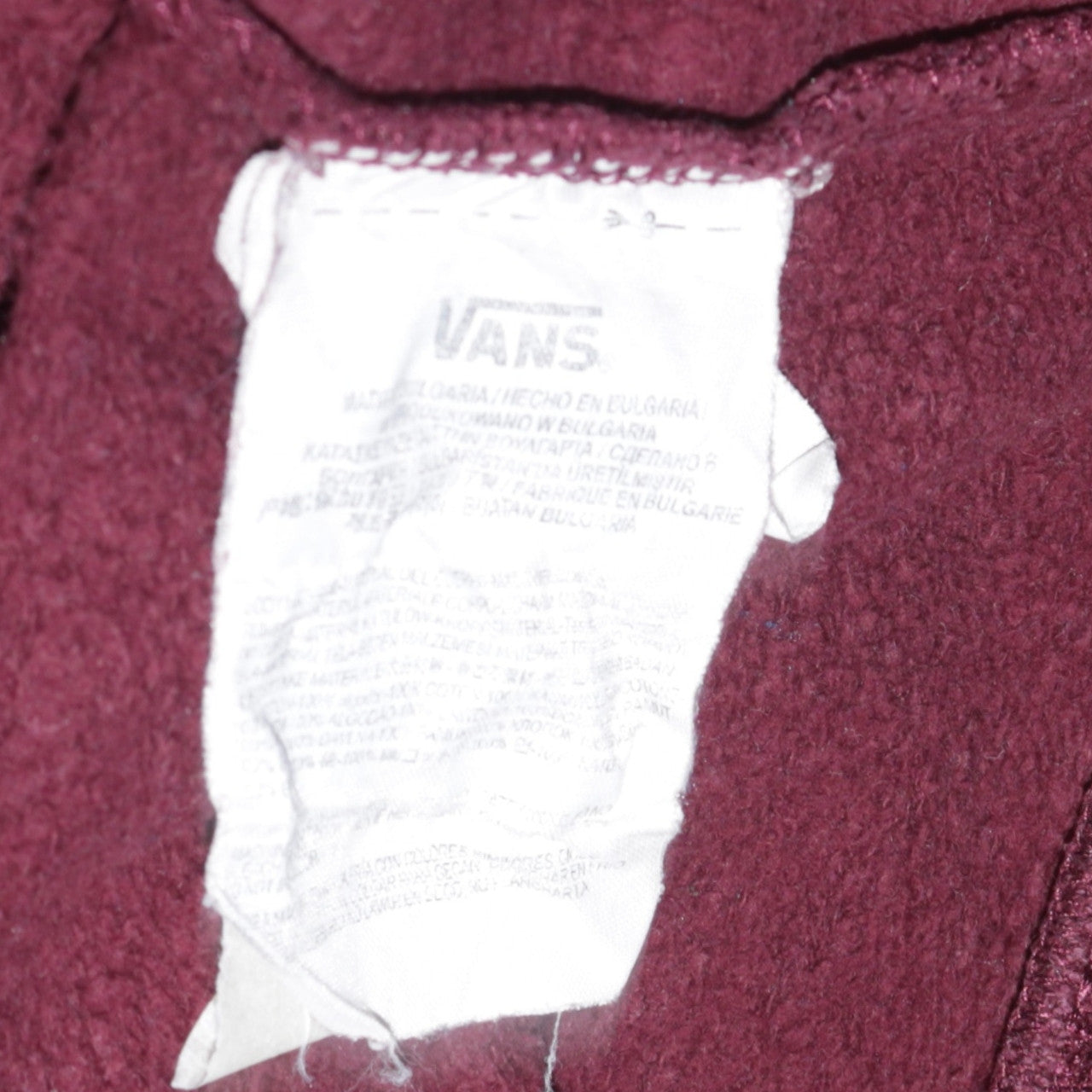 Vans Mens Red Logo Pullover Sweatshirt Size M