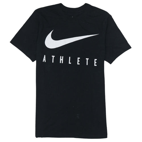 Nike Men's Black Athlete Dri-FIT Logo Short Sleeve Sports T-Shirt Size S