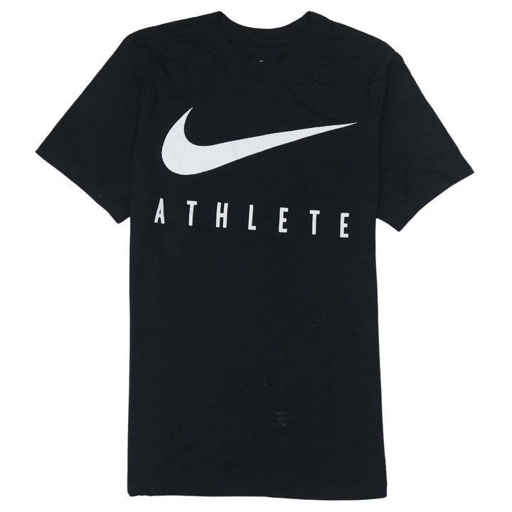 Nike Men's Black Athlete Dri-FIT Logo Short Sleeve Sports T-Shirt Size S