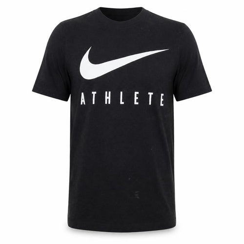 Nike Men's Black Athlete Dri-FIT Logo Short Sleeve Sports T-Shirt Size S