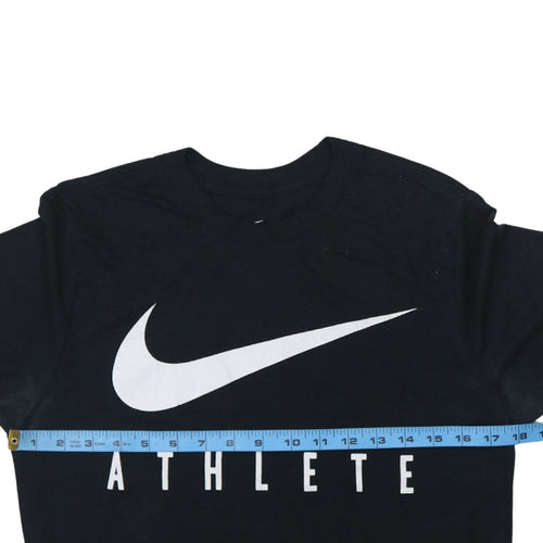Nike Men's Black Athlete Dri-FIT Logo Short Sleeve Sports T-Shirt Size S