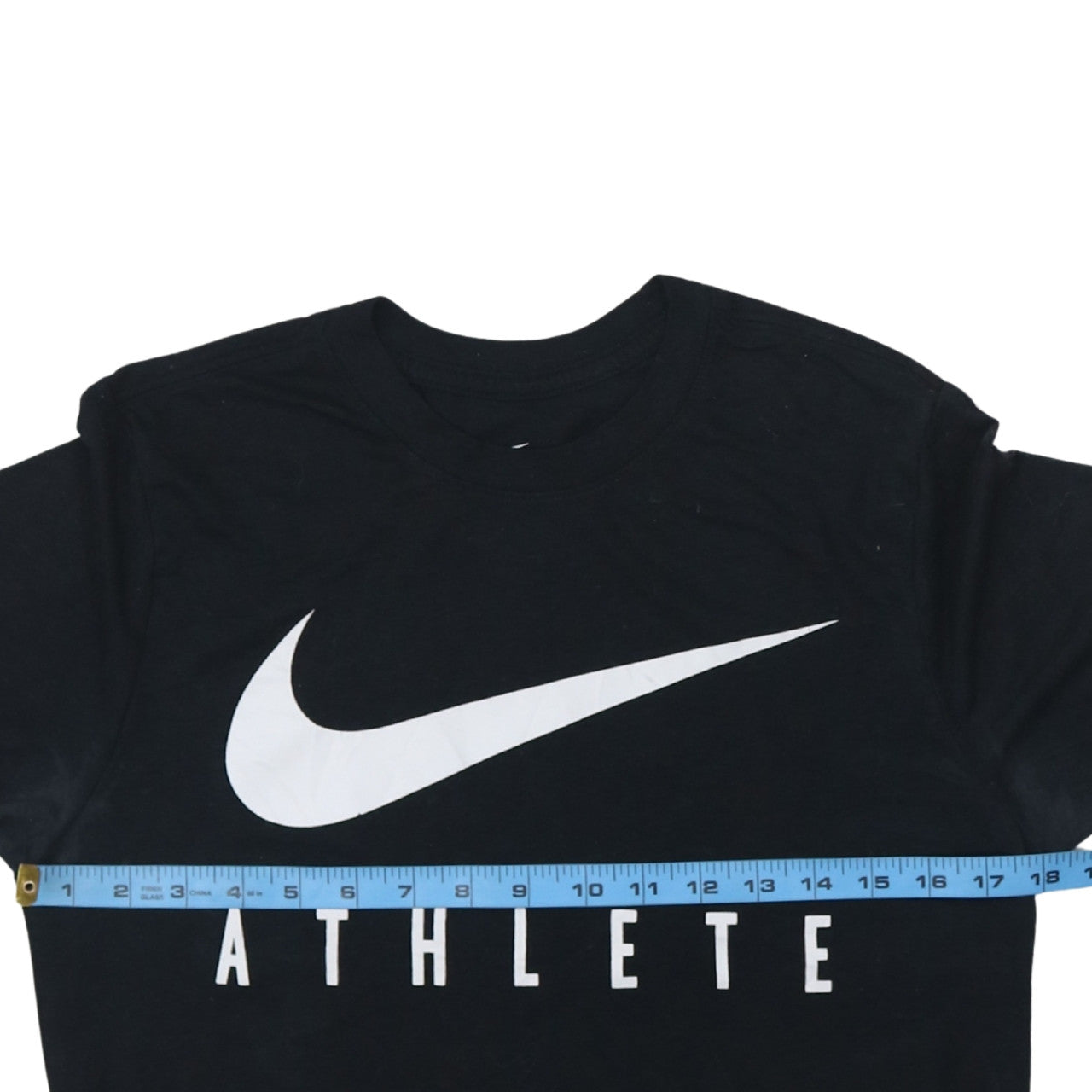 Nike Men's Black Athlete Dri-FIT Logo Short Sleeve Sports T-Shirt Size S