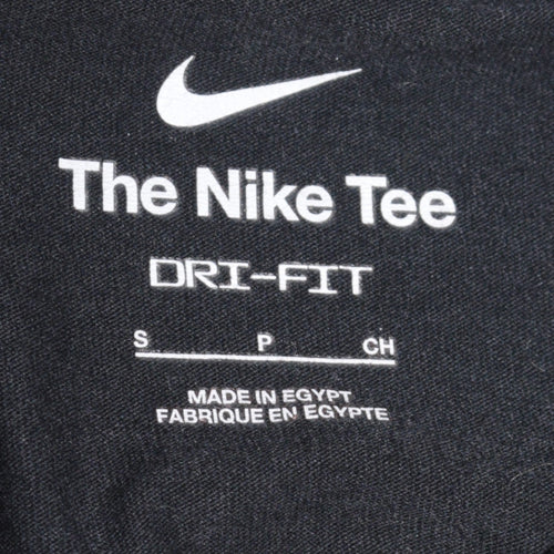 Nike Men's Black Athlete Dri-FIT Logo Short Sleeve Sports T-Shirt Size S