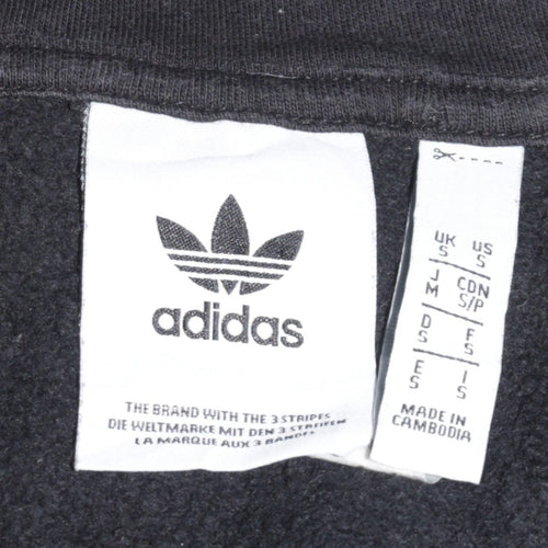 Adidas Men’s Black Full Zip Hoodie S Sports Fleece Sweatshirt