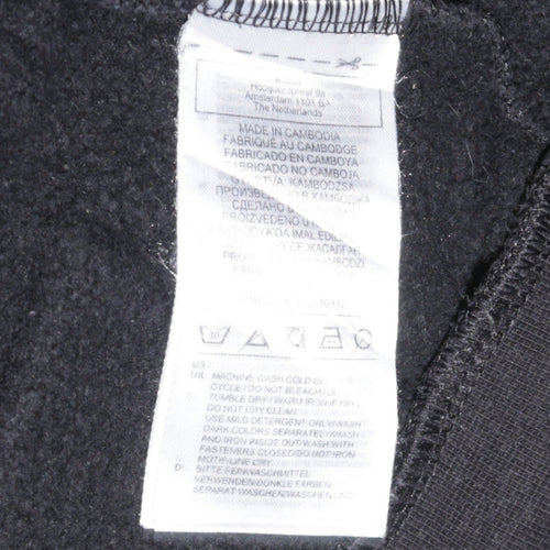 Adidas Men’s Black Full Zip Hoodie S Sports Fleece Sweatshirt