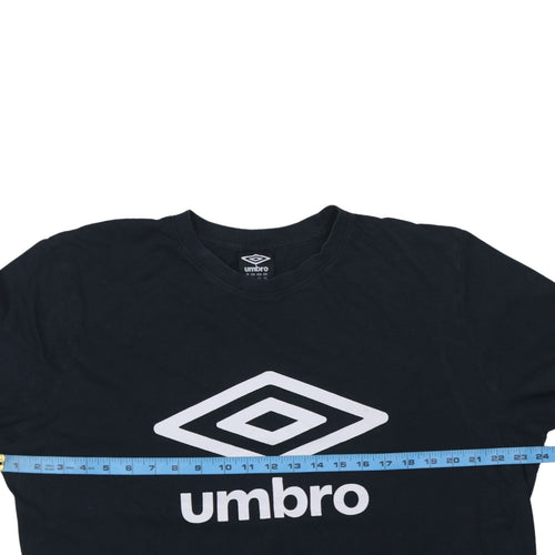 Umbro Men's Black 2XL Logo Sports Cotton T-Shirt