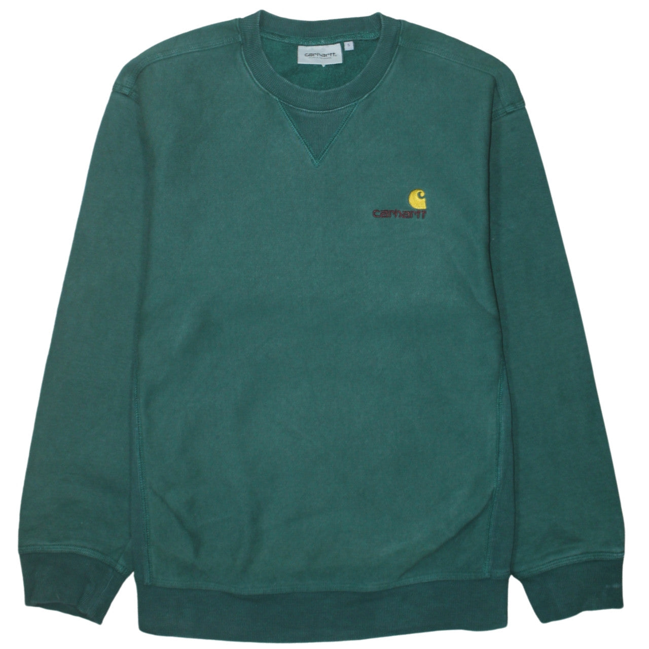 Carhartt Men's Green Crew Neck Pullover Sweatshirt Size S