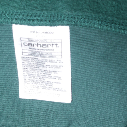 Carhartt Men's Green Crew Neck Pullover Sweatshirt Size S