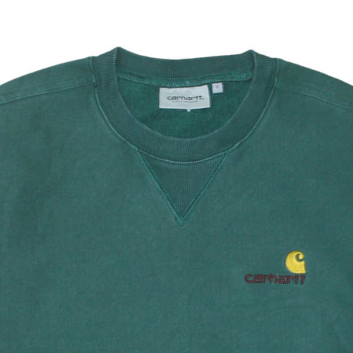 Carhartt Men's Green Crew Neck Pullover Sweatshirt Size S