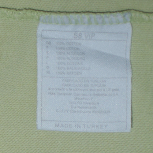 Nike Men's Beige Cotton Short Sleeve Crew Neck T-Shirt Small