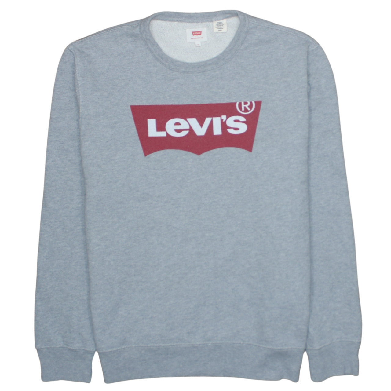 Levi's Men's Grey Logo Pullover Crew Neck Sweatshirt Size S