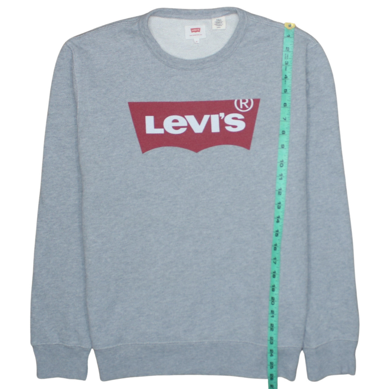 Levi's Men's Grey Logo Pullover Crew Neck Sweatshirt Size S