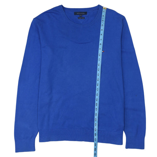 Tommy Hilfiger Men’s Blue Cotton Crew Neck Jumper 2XL