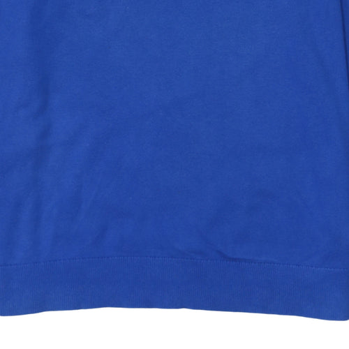Tommy Hilfiger Men’s Blue Cotton Crew Neck Jumper 2XL